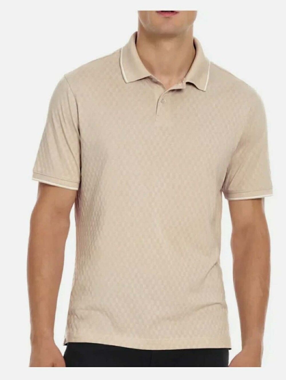 *Ted Baker Textured Polo with Contrast Trim
